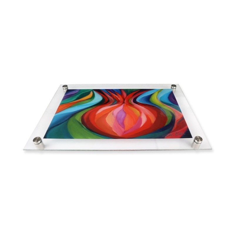 Jordana Klein Pomegranate Large Glass Challah Tray